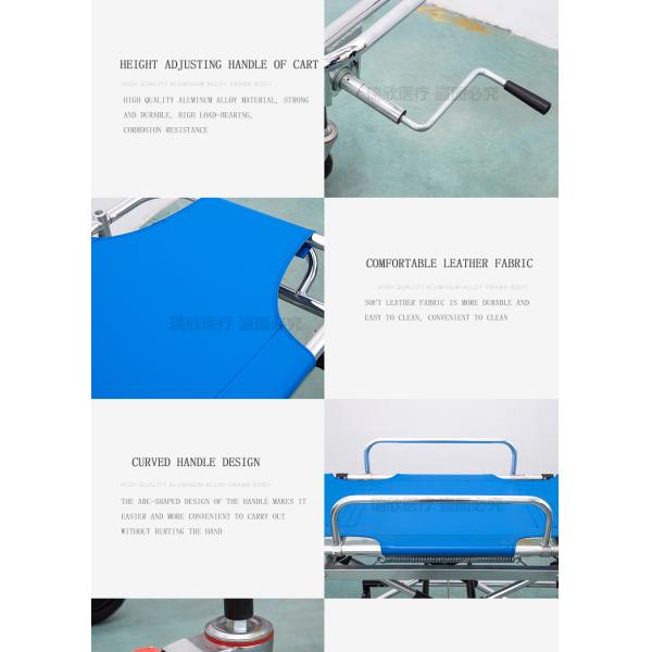 Medical Care Evacuation Stretcher Blue With Sturdy Construction