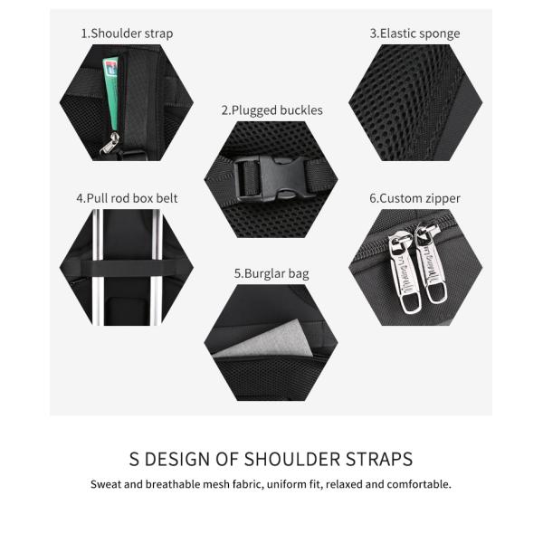 Vente chaude sac à dos de voyage d'affaires portable imperméable à l'eau de grande capacité homme sac à dos