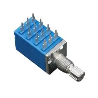 Potenciómetro de 4 bandas de 9 mm de 12 pines con luz LED de atenuación Potenciómetro rotativo