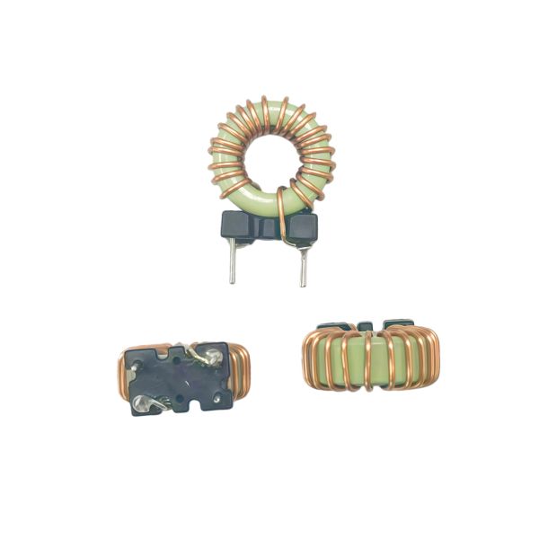 High Magnetic Flux Efficiency Toroidal Inductor with Vertical Base and 5 Turns Enameled Wire