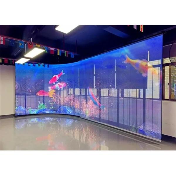 Clear Transparent Led Video Wall P3.91 Indoor Led Mesh Curtain Signage Displays Led Screen