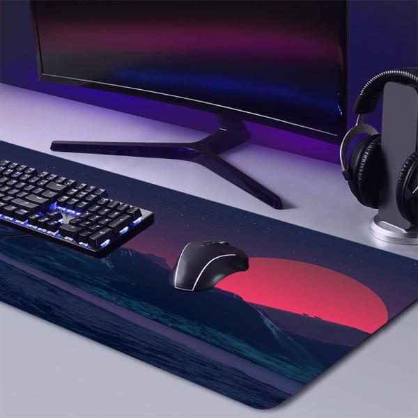 Gaming Style Custom Logo Mouse Pad Printed Desk Mat Extended Anti-Slip Rubber Mousepad