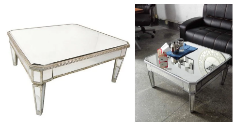 Hot selling square mirrored coffee table living room furniture