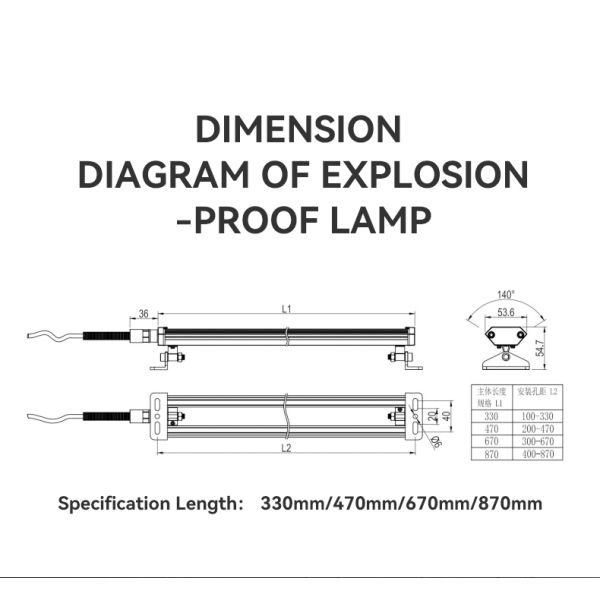 Lámpara LED a prueba de explosiones de aluminio de alta potencia de 40w y 2397lm