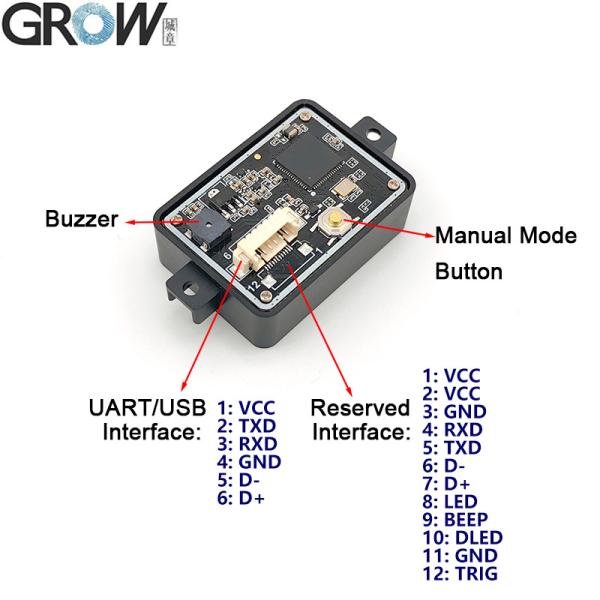 GROW GM78 Global Multi-code DC5V USB UART Interface 1D 2D Bar Code Qr Code Scanner Module Reader Поддержка чтения QR DM AZTEC PDF417