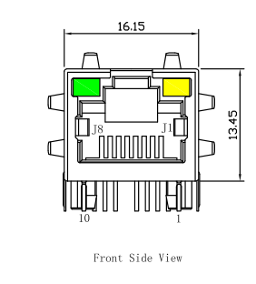 10/100 низкопробных градусов ЛПДЖ1153АХНЛ ИЭЭЭ802.3аф соединителя 90 ПОЭ РДЖ45 ЭПИЦЕНТРА ДЕЯТЕЛЬНОСТИ (на)