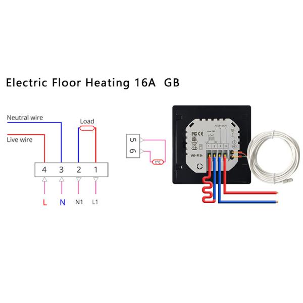 Tuya WI-FI Smart Gas Boiler 3A Thermostat Temperature Controller Programmable Touch / Mobile APP/ Voice Control Compatible With Alexa/Google Homeor Central Heating With Temperature Calibration