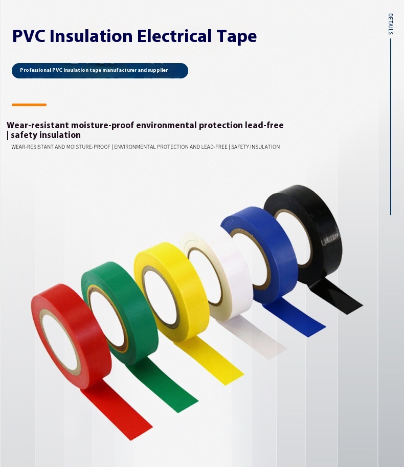 High Voltage Flame Retardant Jumbo Log Roll Electrical Tape Waterproof High Temperature PVC Electric Tape for Insulating Rubber
