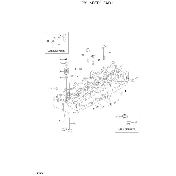  3925400 3934785 6BT Engine Excavator Cylinder Head Hyundai R210LC7