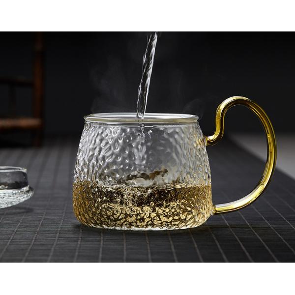 Анти- чашка чая жары 400мл, зацветать/кружка чая свободных лист стеклянная с крышкой