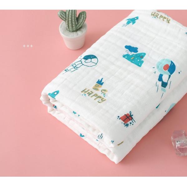 Manta de bambú de la envoltura del algodón floral verde hermoso de Gauze Fabric 190gsm