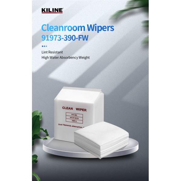 25x25cm Size 35g GSM Cleanroom Wipers with Viscose 50% Polyester 50% Material for Industrial Cleaning