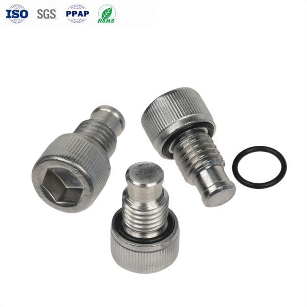 Tornos impermeables de acero inoxidable, ranura hexagonal, cabeza cilíndrica con anillo de caucho