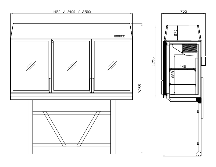 TOP 4DF Commercial Upper and Lower Cabinets for Quick-Freezing Food Preservation Using R290 Refrigerant Refrigerator Freezer