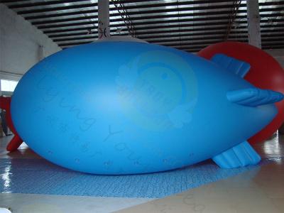 Durable Advertising Helium Zeppelin , Blue Waterproof Inflatable Blimps