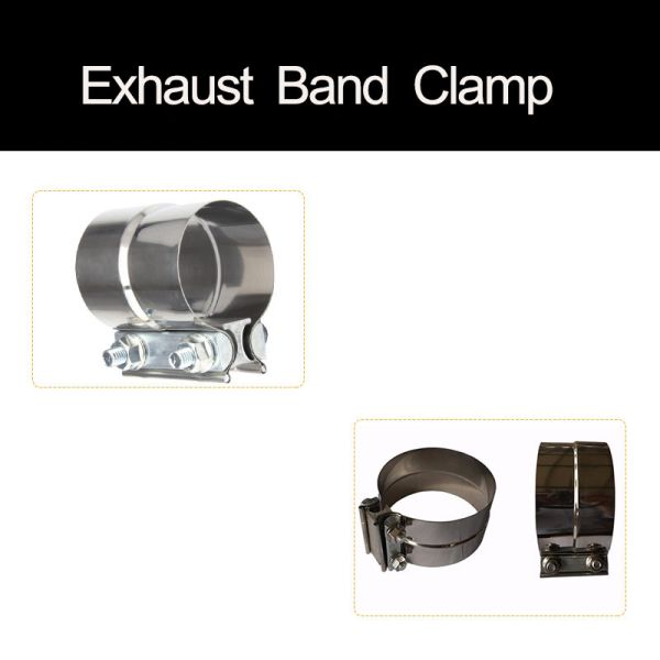 5 Inch 0.5mm Thickness 304 Stainless Steel Round Reducing Exhaust Pipe Clamp Muffler Clamp