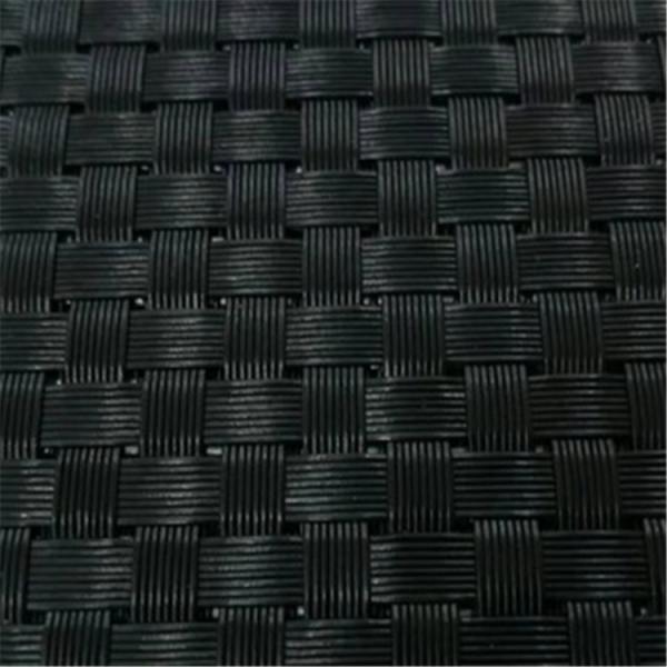 Black PVC Furniture Fabric , Outdoor Vinyl Coated Polyester Mesh Fabric