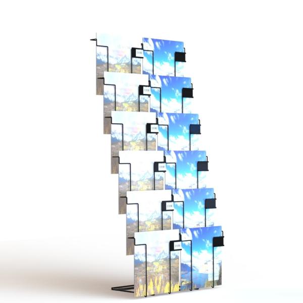 12Wire pliant empoche le présentoir de plancher pour le calendrier