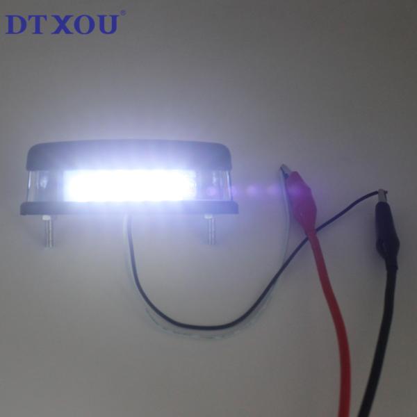 2023 LED Trailer Truck Motorcycle License Plate Light with 6 F5 Chips and PC Lens