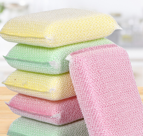 Double Sided Dish Sponge Scrubber With Soft & Rough Surfaces For Cookware