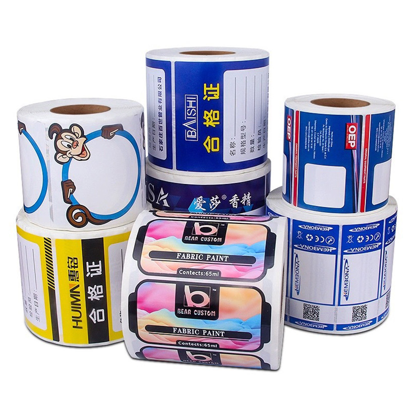 Wholesale Biodegradable Customizable with Various Patterns Waterproof Self-adhesive Sticker for Packing