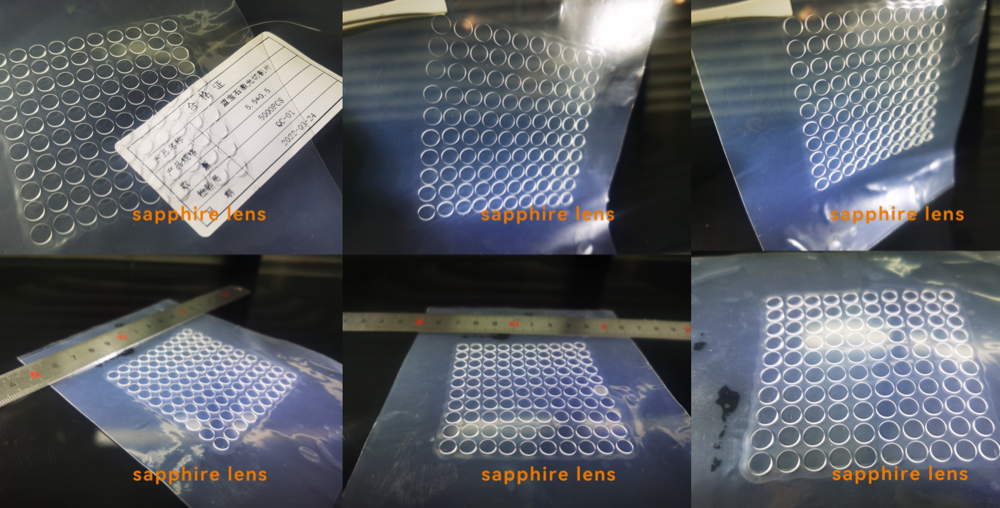 Al2O3 Custom Single Crystal Sapphire Laser Cut Windows Glass Dia5.5 x 0.5mmt DSP