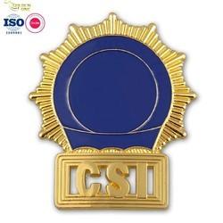 High  Quality custom metal zinc alloy shiny gold enamel epoxy country flag 3D raised lapel pin national day star badge