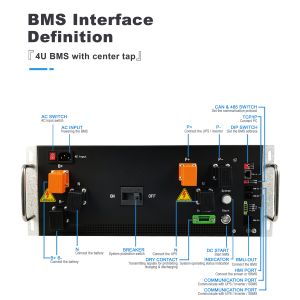 GCE Высоковольтный BMS 128S 409.6V 250A Центровой кран BMS для UPS