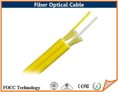 Two 900 Micron Buffer Fiber Optical Cable Round Type Duplex Zipcord 2.0 mm Jacket
