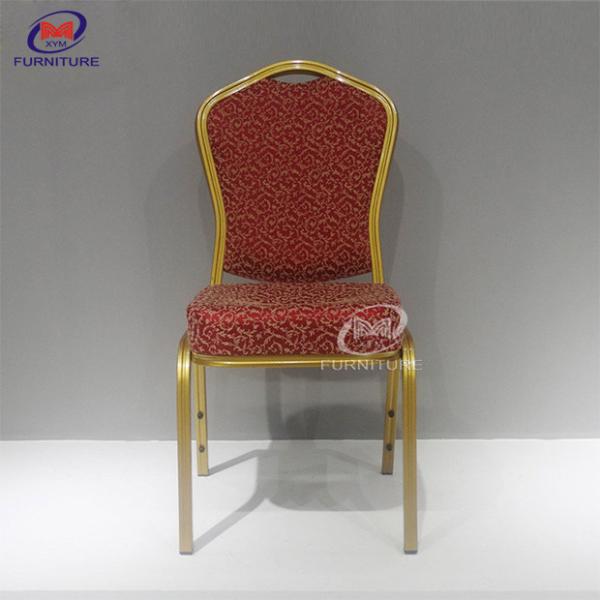 Elegant Red Flower Fabric Hotel Banquet Chair For Conference Meeting Room