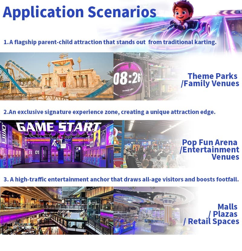 Immersive Go Karting Interactive Light Racing Real Driving Experience for Holiday Resort
