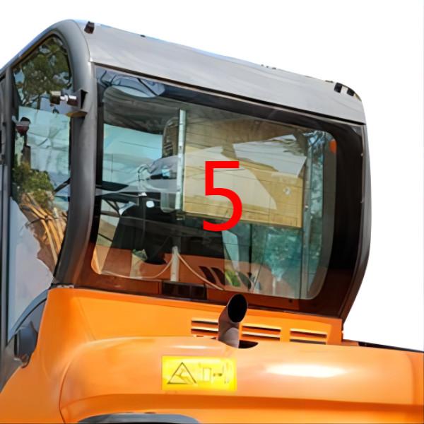 Posição de vidro NO.5 do verso da cabine de máquina da construção de DX55 DOOSAN