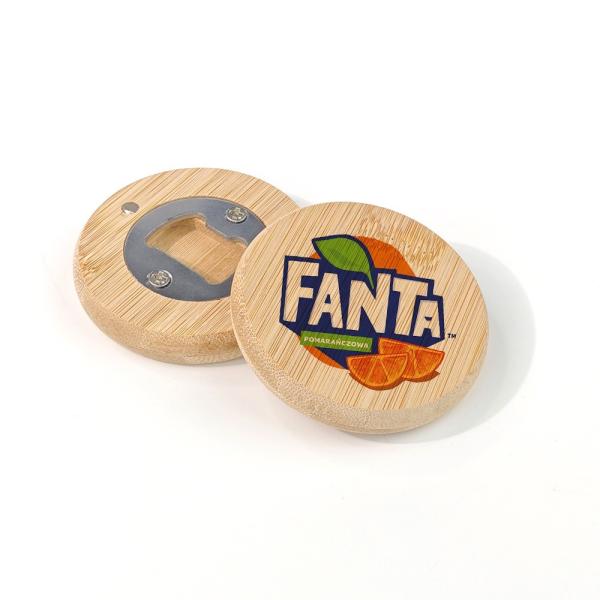 Blank Round Sublimation Wooden Beer Bottle Opener With Magnetic