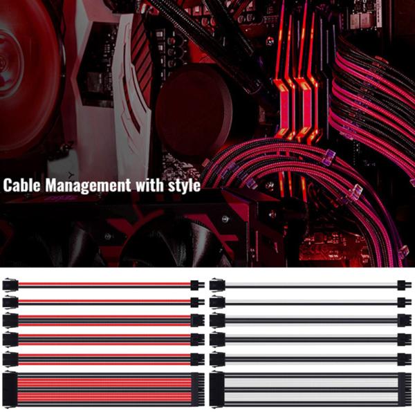 Комплект кабелей расширения электропитания рукава GPU материнской платы ATX 12V 18AWG