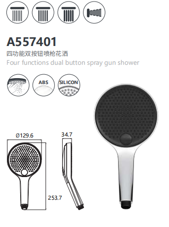 4 Spray Mode Handheld Shower Head Bathroom Faucet with Diverter Hand Spray Function