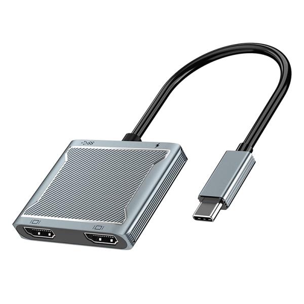 USB C Type C Interface Connector Dual HDMI Adapter 4K 4 In 1 USB 3.0 Hub For Laptop