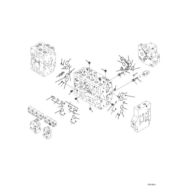 Управляющий клапан PC300-8M0 PC350-8M0 Управляющий клапан экскаватора 723-47-25601 Для KOMATSU