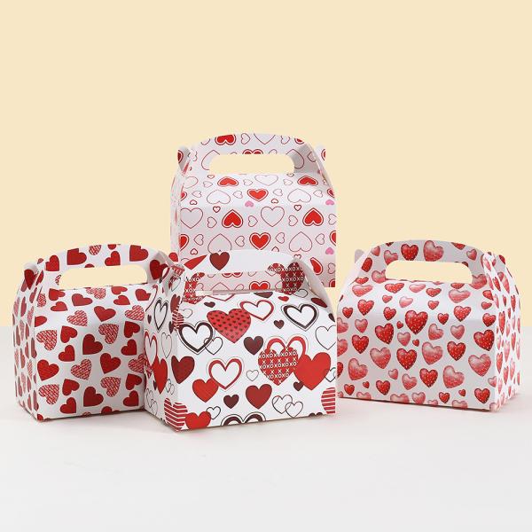 Dessert Packaging Box Kraft Paper Box Printed Love Handbag Valentine'S Day Gift Box