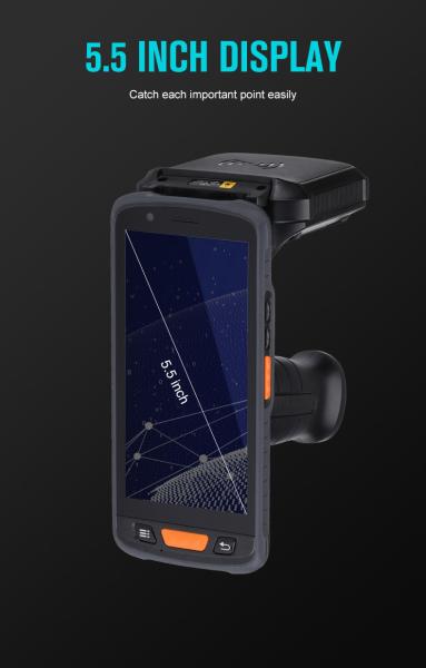 400g Android 11 PDA robusto com 2D Barcode Scanner e Impinj E710 UHF RFID Reader Easy
