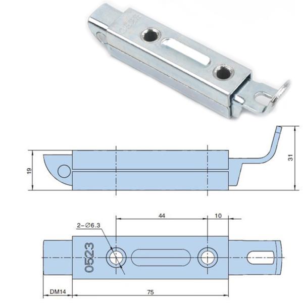 89mmx21mmx19mm Spring Loaded Door Lock Stainless Steel