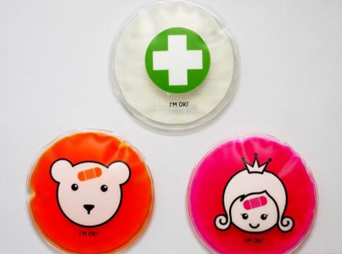 Customized Reusable Cartoon Ice Pack , Sewing Cute Portable Ice Pack