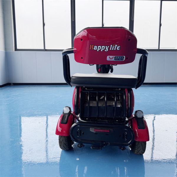 Scooter de movilidad eléctrica de cuatro ruedas para personas mayores, 53 kg, con frenado automático