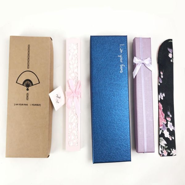 [I AM YOUR FANS]Foldable High Quality Personalized Printed Wedding Hand Fan With Beautiful Gift Box