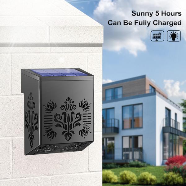 Outdoor Ambiance Solar Decorative Wall Light 1.2V IP65 ABS Plastics Material