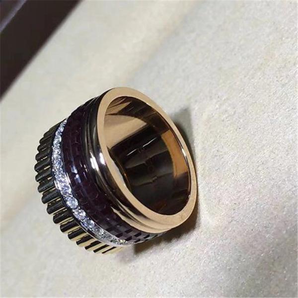 Jewelry factory in Shenzhen, China Br wide ring 18k white gold yellow gold rose gold diamond ring