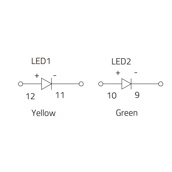 LPJE101-0AG-MYNL Shielded RJ45 Modular Jack with Yellow Green LEDs