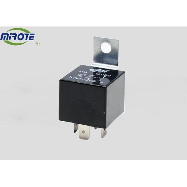 Sealed 4pins 12v 30a 40a 24 Volt Automotive Relay With Metal Sheet  Black Cover