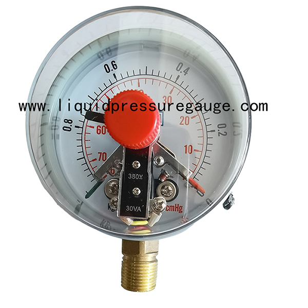 4 Inch Magnetic Vacuum Electric Contact Gauges 1/2 NPT Lower Mount