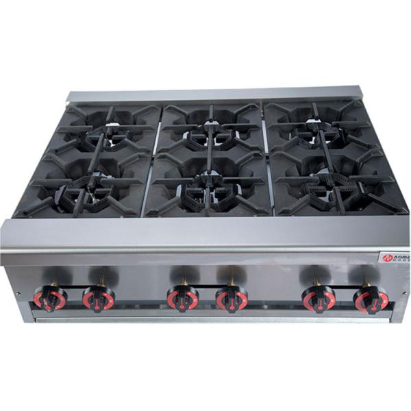 Video Technical Support High Productivity Commercial Portable Gas Stove with 6 Burners