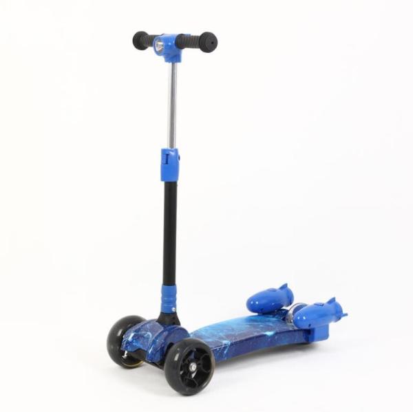 3 Wheel Kids Spraying Water Jet Rocket Kick Scooter With Smoke Flash Plus Wheel